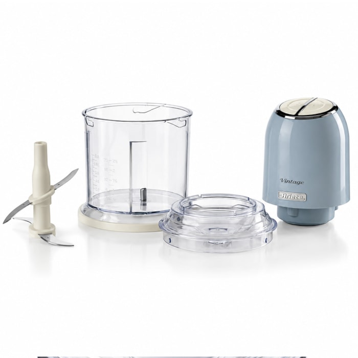 Processador Alimentos Vintage Azul 600ml 400W 2 Velocidades Ariete - 220V - Madel Home