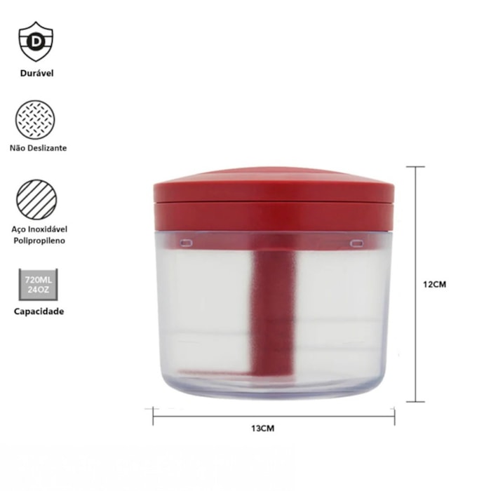 Processador de Alimentos Manual Vermelho KitchenAid - Madel Home