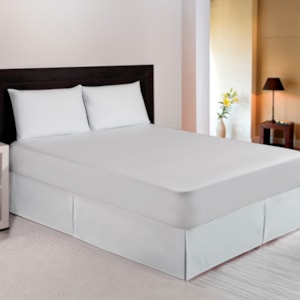 Protetor de Colchão King 100% Algodão Impermeável Branco Kacyumara
