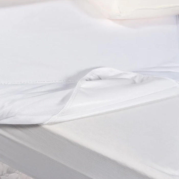 Protetor de Colchão King 100% Algodão Impermeável Branco Kacyumara - Madel Home