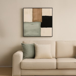 Quadro Decorativo Fiore II em Madeira 93x93 cm