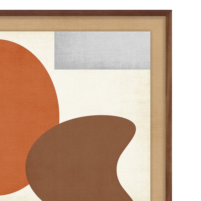 Quadro Decorativo Formas I em Madeira com Vidro 77x77 cm - Madel Home