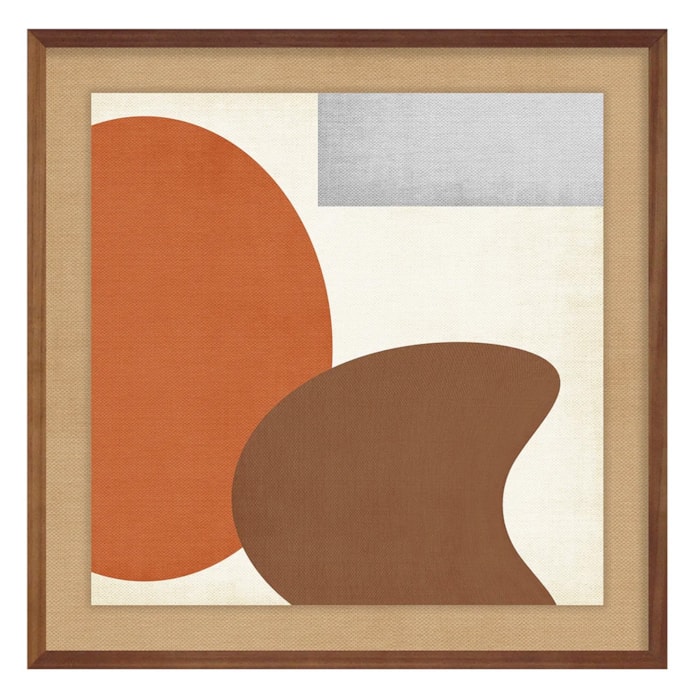Quadro Decorativo Formas I em Madeira com Vidro 77x77 cm - Madel Home