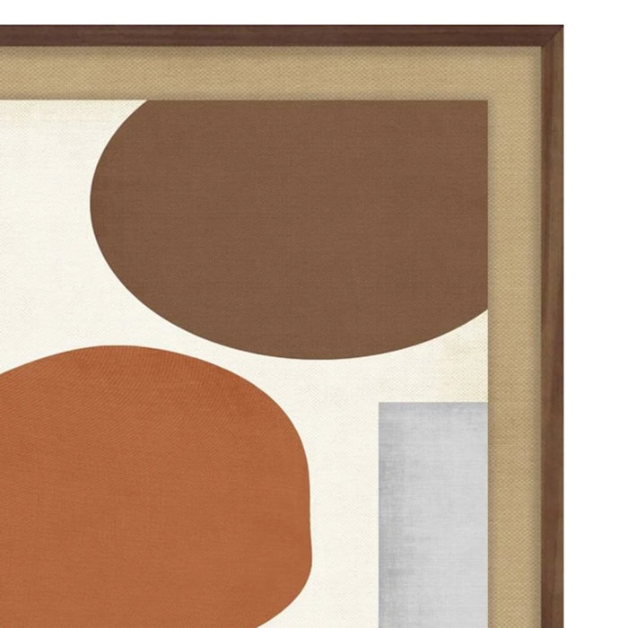 Quadro Decorativo Formas II em Madeira com Vidro 77x77 cm - Madel Home