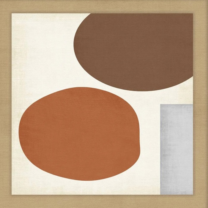 Quadro Decorativo Formas II em Madeira com Vidro 77x77 cm - Madel Home
