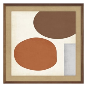Quadro Decorativo Formas II em Madeira com Vidro 77x77 cm