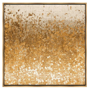 Quadro Decorativo Gold em Madeira com Vidro 72x72 cm