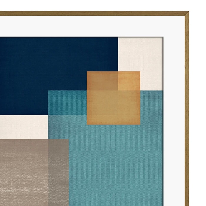 Quadro Decorativo Labirinto em Madeira com Vidro 78x78 cm - Madel Home
