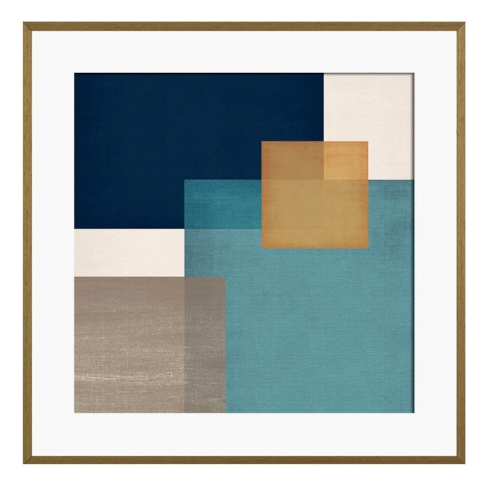 Quadro Decorativo Labirinto em Madeira com Vidro 78x78 cm - Madel Home