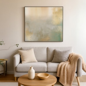 Quadro Decorativo Papiro em Madeira 73x73 cm
