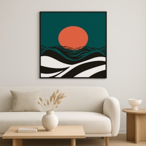 Quadro Decorativo Quimera em Madeira 103x103 cm