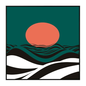 Quadro Decorativo Quimera em Madeira 103x103 cm