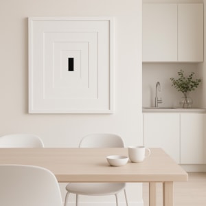 Quadro Decorativo Sopro I em Madeira com Vidro 80x60 cm