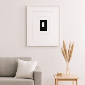 Quadro Decorativo Sopro II em Madeira com Vidro 80x60 cm