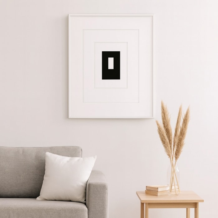 Quadro Decorativo Sopro II em Madeira com Vidro 80x60 cm - Madel Home