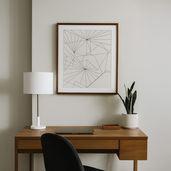 Quadro Decorativo Spin em Madeira com Vidro 88x78 cm - Madel Home
