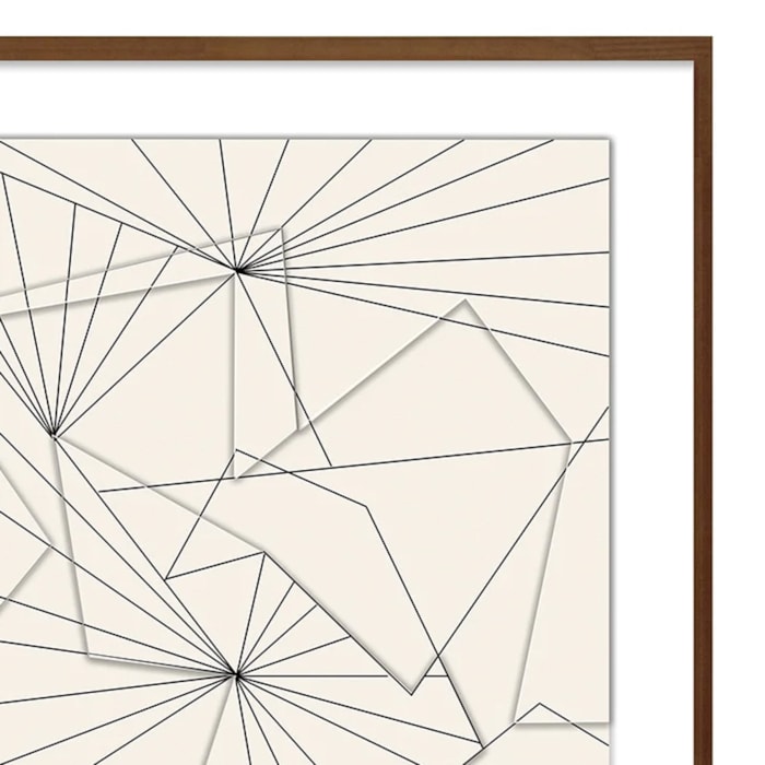 Quadro Decorativo Spin em Madeira com Vidro 88x78 cm - Madel Home
