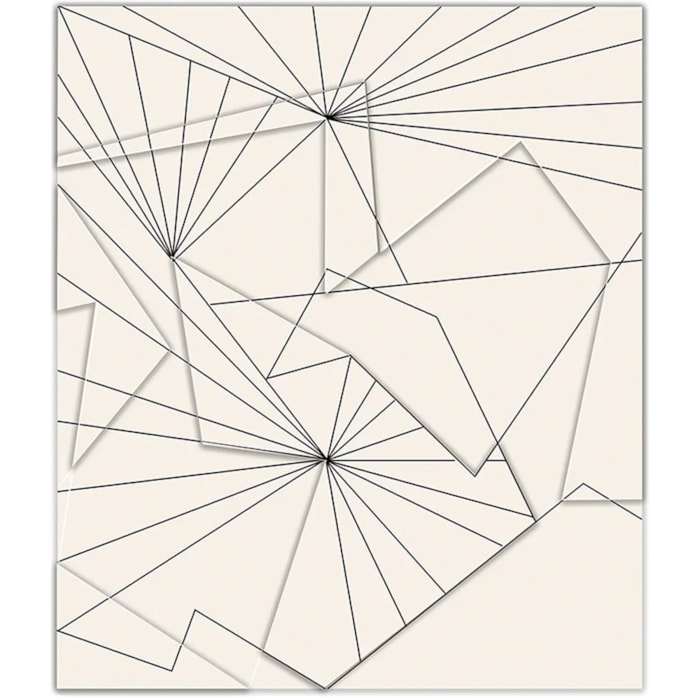 Quadro Decorativo Spin em Madeira com Vidro 88x78 cm - Madel Home