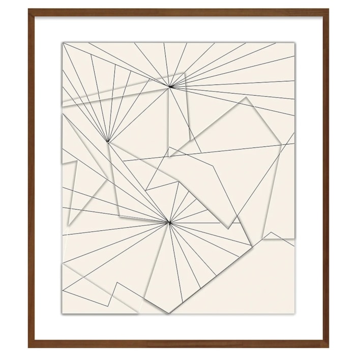 Quadro Decorativo Spin em Madeira com Vidro 88x78 cm - Madel Home