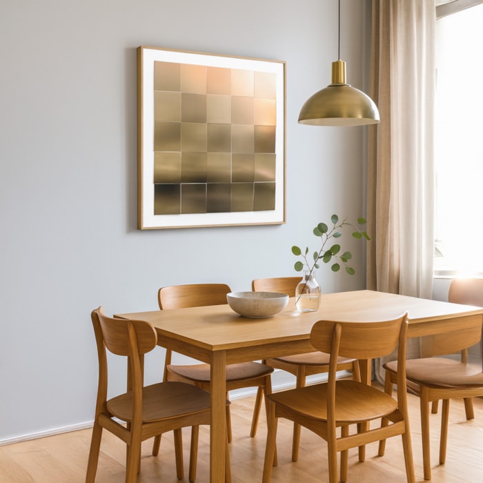 Quadro Decorativo Square em Madeira com Vidro 84x84 cm - Madel Home
