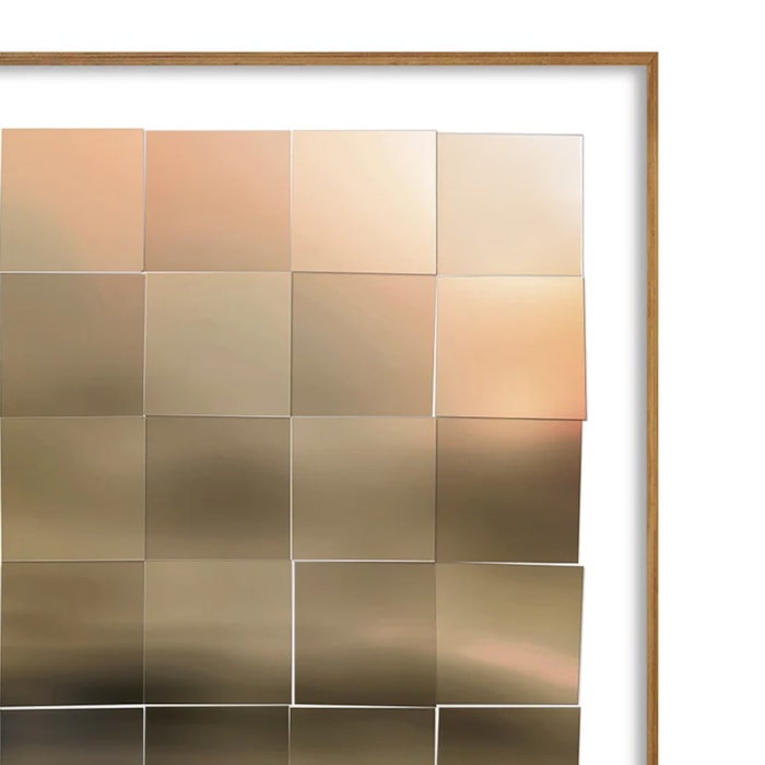 Quadro Decorativo Square em Madeira com Vidro 84x84 cm - Madel Home
