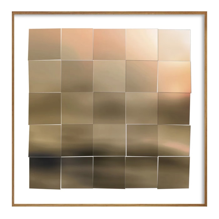 Quadro Decorativo Square em Madeira com Vidro 84x84 cm - Madel Home