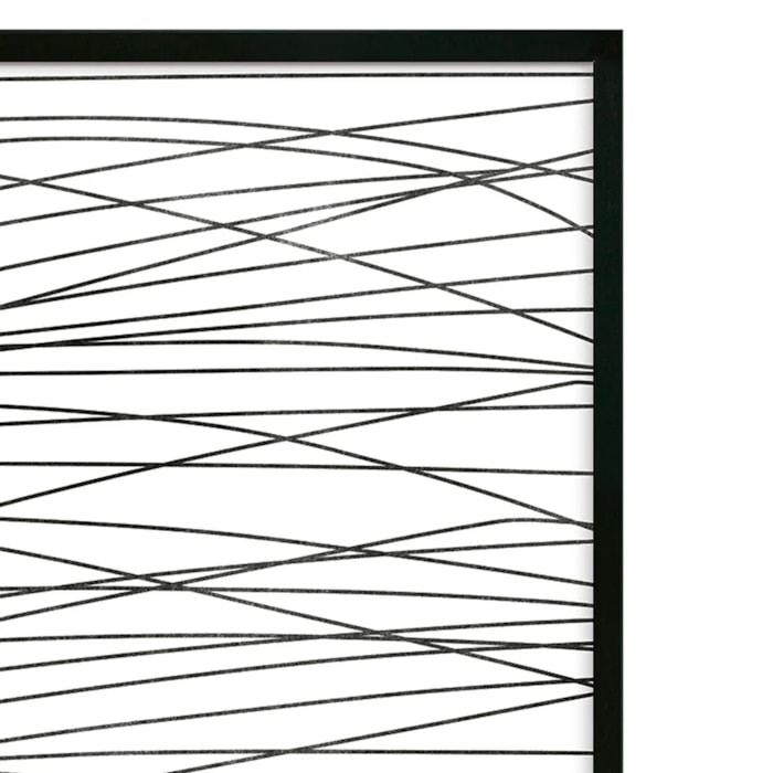 Quadro Decorativo Trama em Madeira com Vidro 73x93 cm - Madel Home