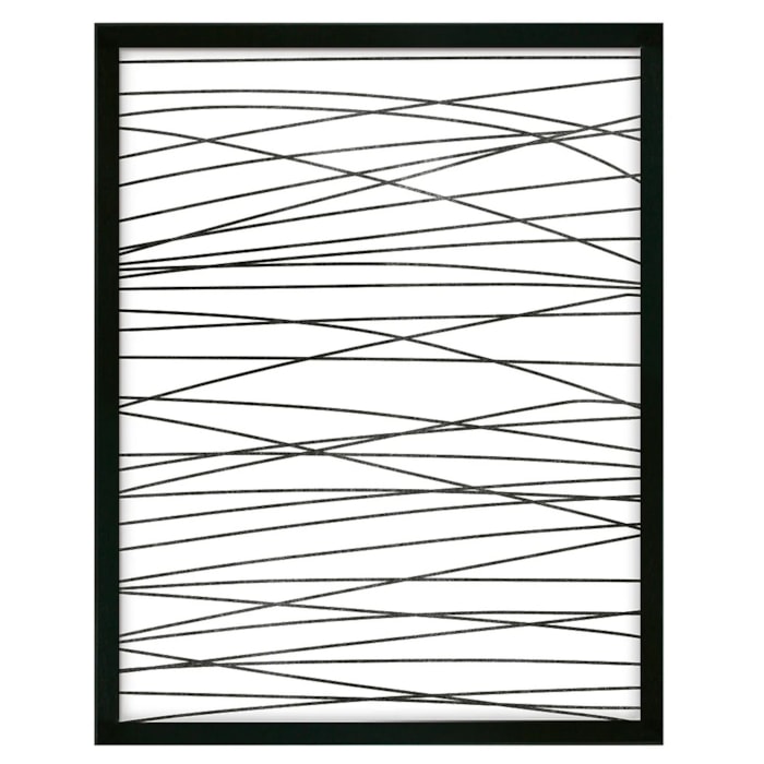 Quadro Decorativo Trama em Madeira com Vidro 73x93 cm - Madel Home