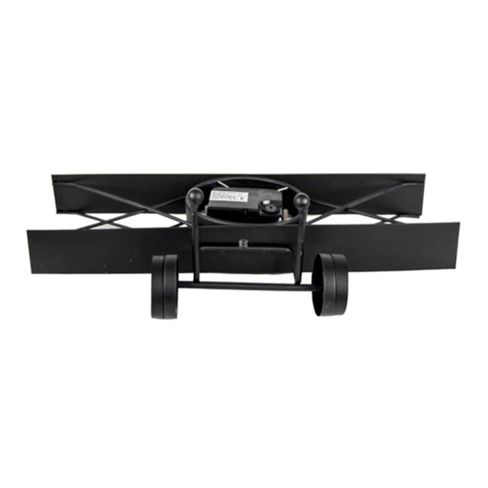Relógio de Metal Mesa Avião Preto - 30cm - Madel Home