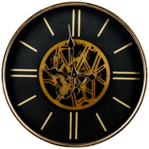 Relógio de Parede Metal Preto