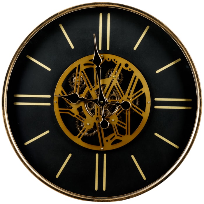 Relógio de Parede Metal Preto - Madel Home