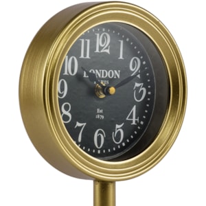 Relógio decorativo de Metal E Acrílico Dourado e Preto