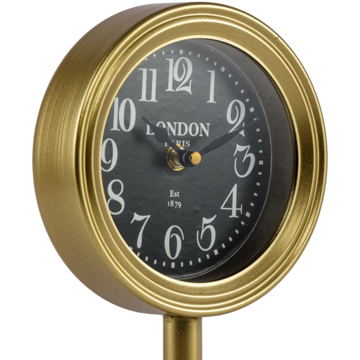 Relógio decorativo de Metal E Acrílico Dourado e Preto - Madel Home