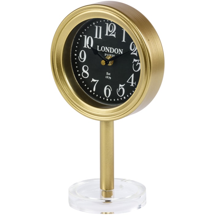 Relógio decorativo de Metal E Acrílico Dourado e Preto - Madel Home