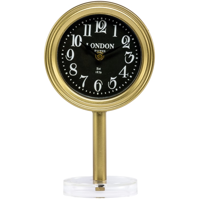 Relógio decorativo de Metal E Acrílico Dourado e Preto - Madel Home