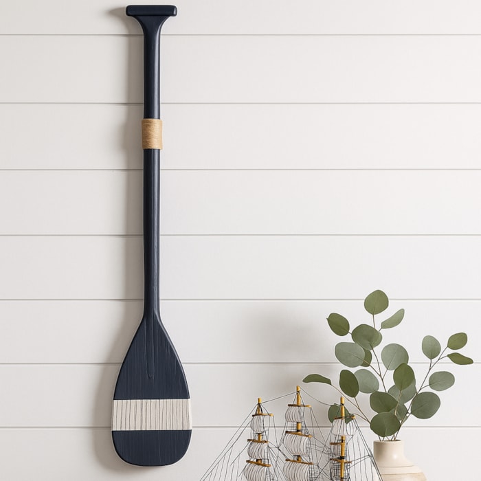 Remo Decorativo de Madeira Preto - 93cm - Madel Home