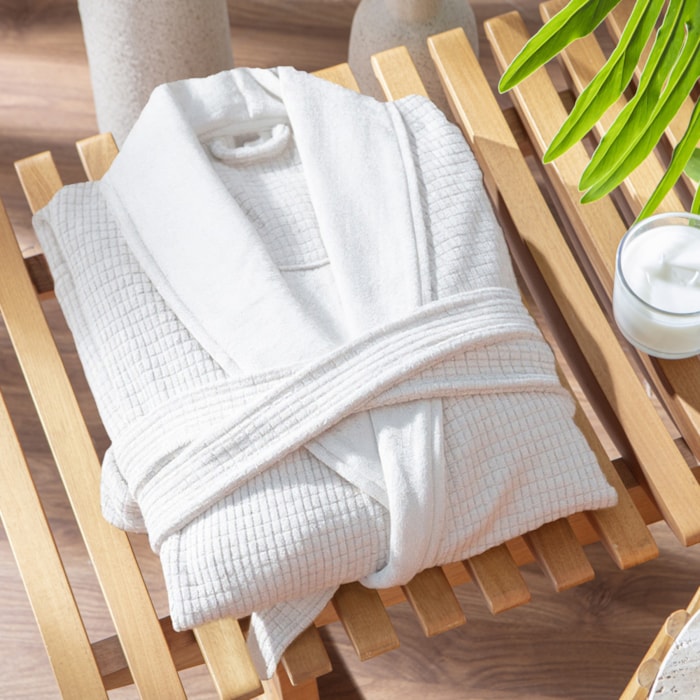 Roupão D'Luxe Tamanho G Toque Aveludado Branco Kacyumara - Madel Home