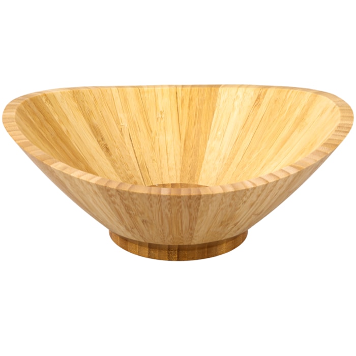 Saladeira Oval em Bambu Natural - 25cm - Madel Home