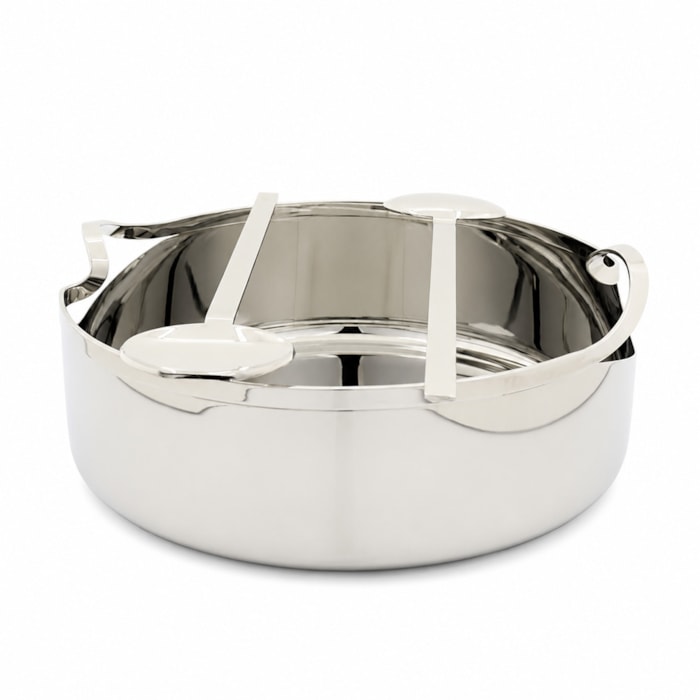 Saladeira Redonda com Pegador Ritz em Inox Riva - 26cm - Madel Home