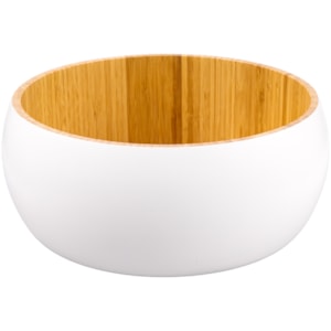 Saladeira Redonda em Bambu Branca - 30,5cm