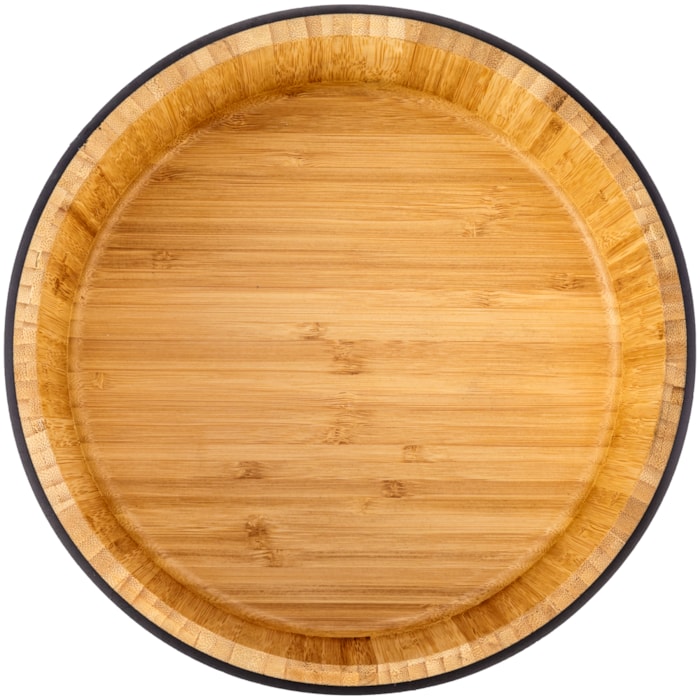 Saladeira Redonda em Bambu Preta - 20,5cm - Madel Home