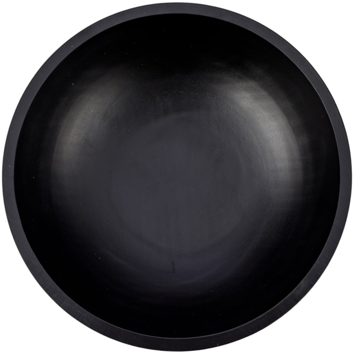 Saladeira Redonda em Bambu Preto - 26cm - Madel Home