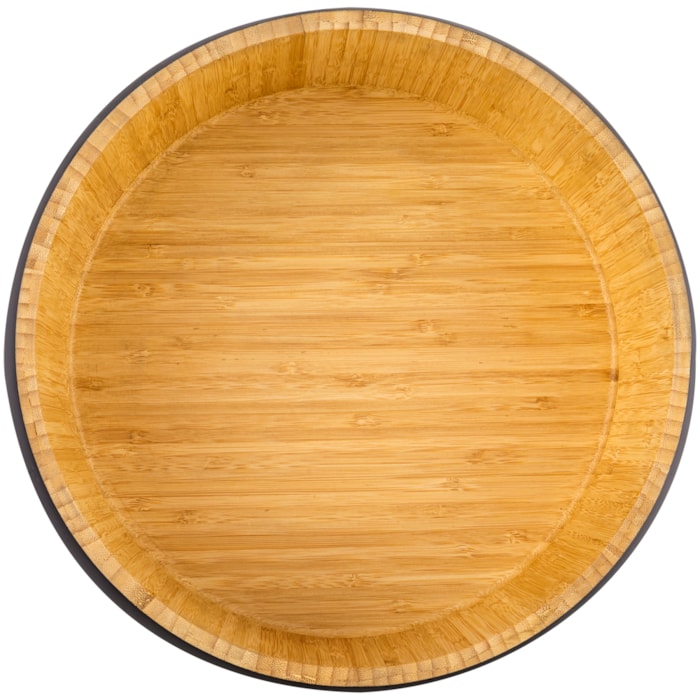 Saladeira Redonda em Bambu Preto - 30,5cm - Madel Home