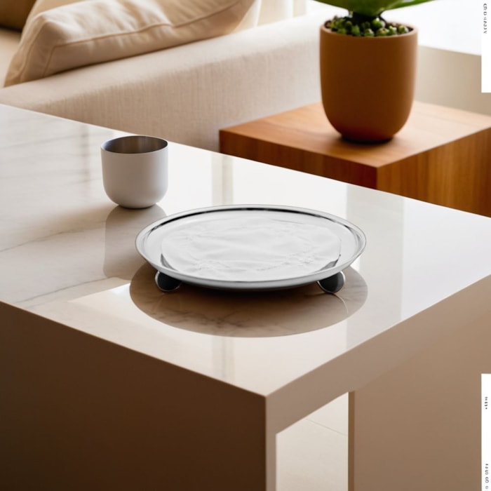 Salvinha Gioia Pequena Inox Riva - 15cm - Madel Home