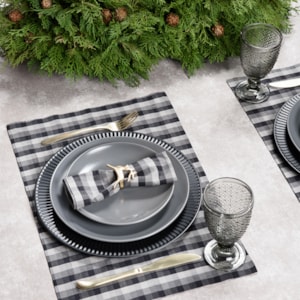 Sousplat Galles Radial Preto - 33cm 