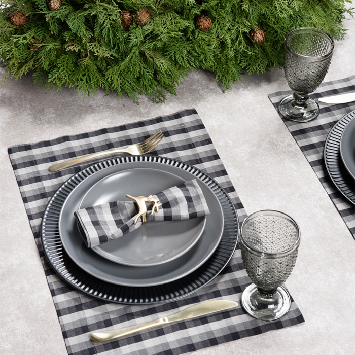 Sousplat Galles Radial Preto - 33cm - Madel Home
