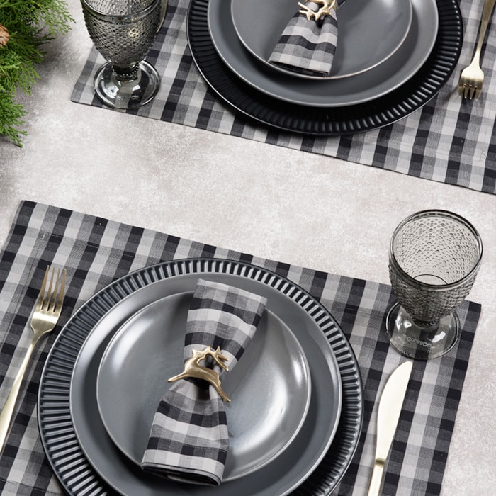 Sousplat Galles Radial Preto - 33cm - Madel Home