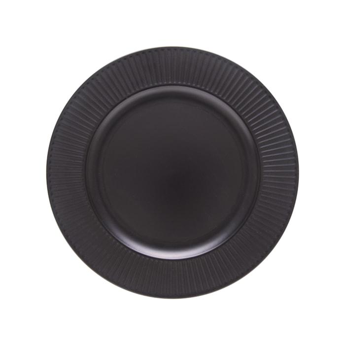 Sousplat Galles Radial Preto - 33cm - Madel Home