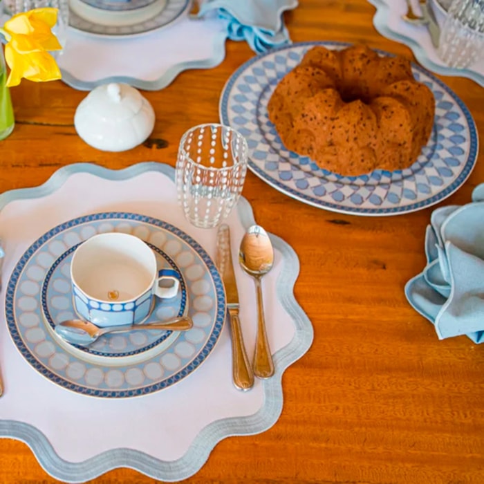 Sousplat Swarovski Porcelana Rosenthal Azul - Madel Home