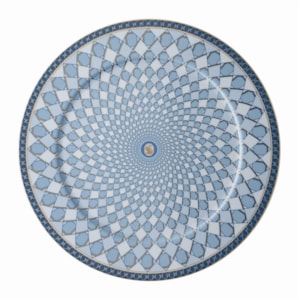 Sousplat Swarovski Porcelana Rosenthal Azul